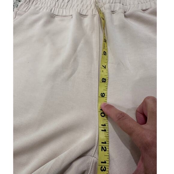LCRRRN Women's High Waist Wide Leg Pants Joggers Light Taupe Cream Pockets, M - Picture 6 of 8